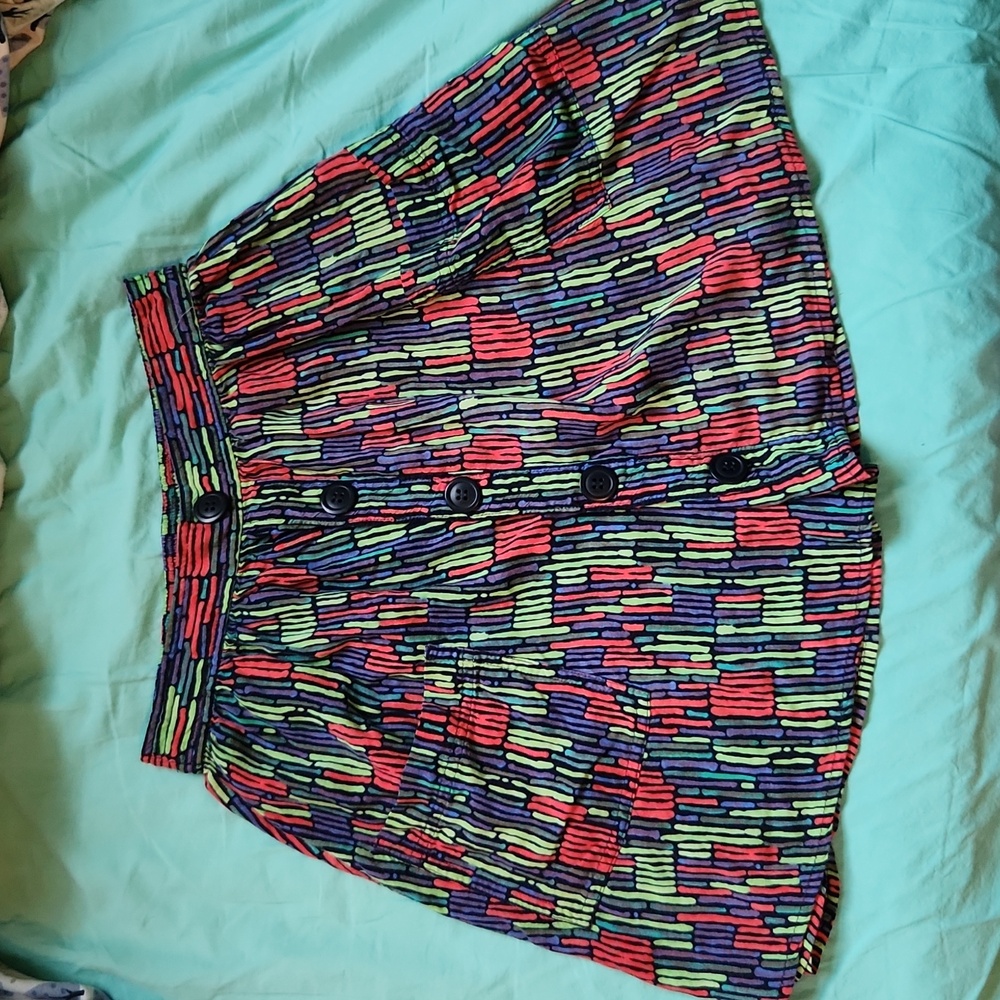 Fun, multicolor summer skater skirt